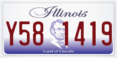 IL license plate Y581419