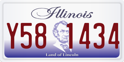 IL license plate Y581434