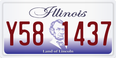 IL license plate Y581437