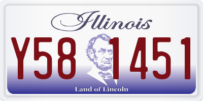 IL license plate Y581451