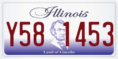IL license plate Y581453