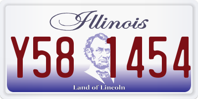 IL license plate Y581454