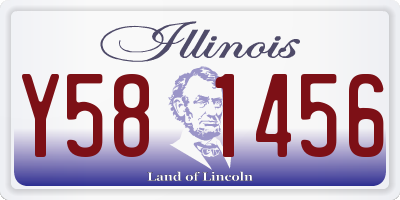 IL license plate Y581456