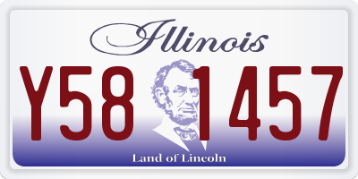 IL license plate Y581457
