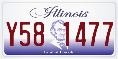 IL license plate Y581477