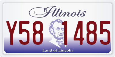IL license plate Y581485
