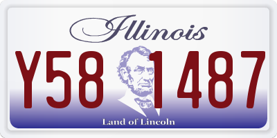 IL license plate Y581487