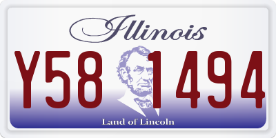 IL license plate Y581494