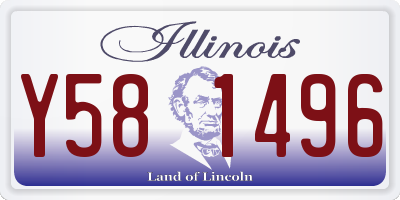 IL license plate Y581496