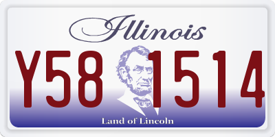 IL license plate Y581514