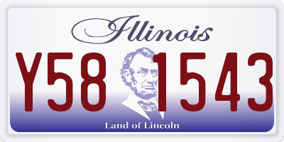 IL license plate Y581543
