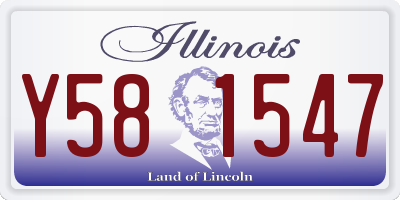 IL license plate Y581547