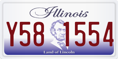 IL license plate Y581554