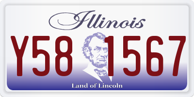 IL license plate Y581567
