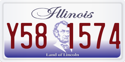 IL license plate Y581574