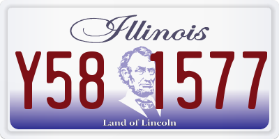 IL license plate Y581577
