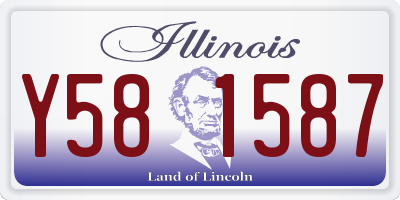 IL license plate Y581587