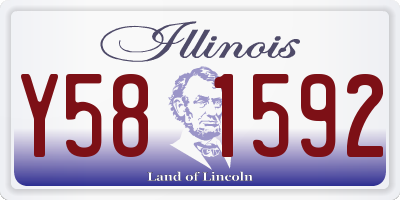 IL license plate Y581592