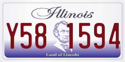 IL license plate Y581594