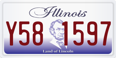 IL license plate Y581597