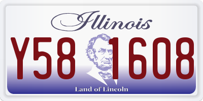 IL license plate Y581608