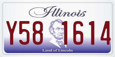 IL license plate Y581614