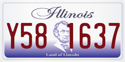 IL license plate Y581637