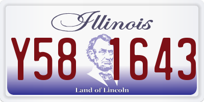 IL license plate Y581643