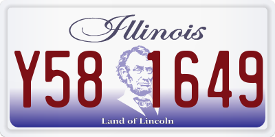 IL license plate Y581649