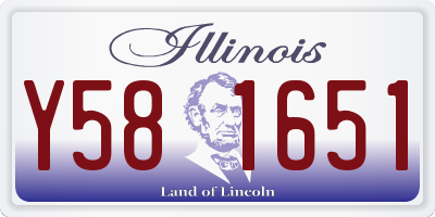IL license plate Y581651