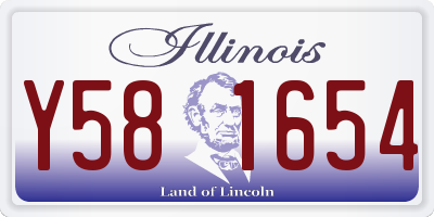 IL license plate Y581654