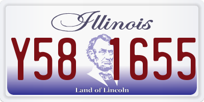 IL license plate Y581655