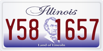 IL license plate Y581657