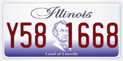 IL license plate Y581668