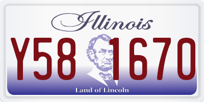 IL license plate Y581670
