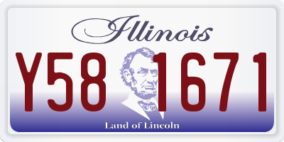 IL license plate Y581671