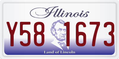 IL license plate Y581673