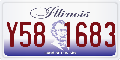 IL license plate Y581683