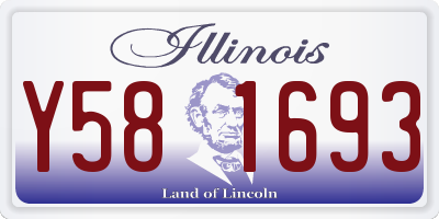 IL license plate Y581693