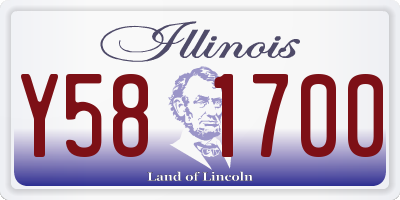 IL license plate Y581700