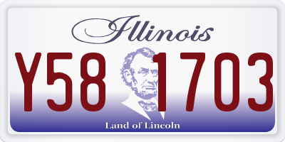 IL license plate Y581703