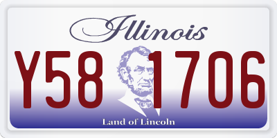 IL license plate Y581706