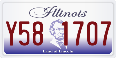 IL license plate Y581707