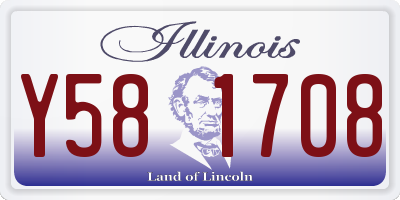 IL license plate Y581708