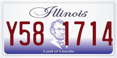 IL license plate Y581714