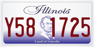 IL license plate Y581725