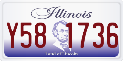 IL license plate Y581736