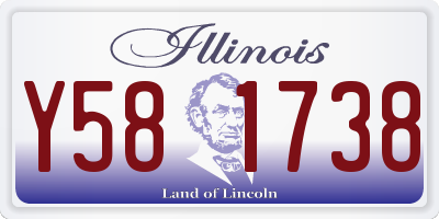 IL license plate Y581738