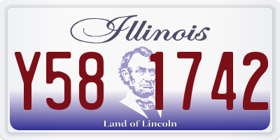 IL license plate Y581742