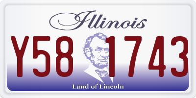 IL license plate Y581743